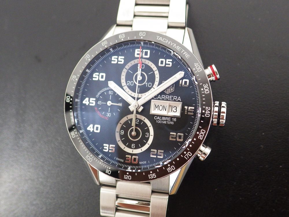 修理実例 タグホイヤー カレラ クロノグラフデイデイト CV2A1R CASE#14368