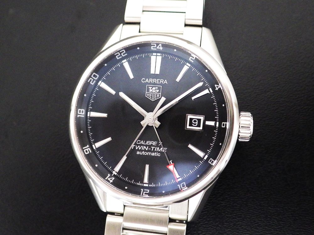 修理実例　タグホイヤー　カレラ　ツインタイム　WAR2010-1　CASE#14376