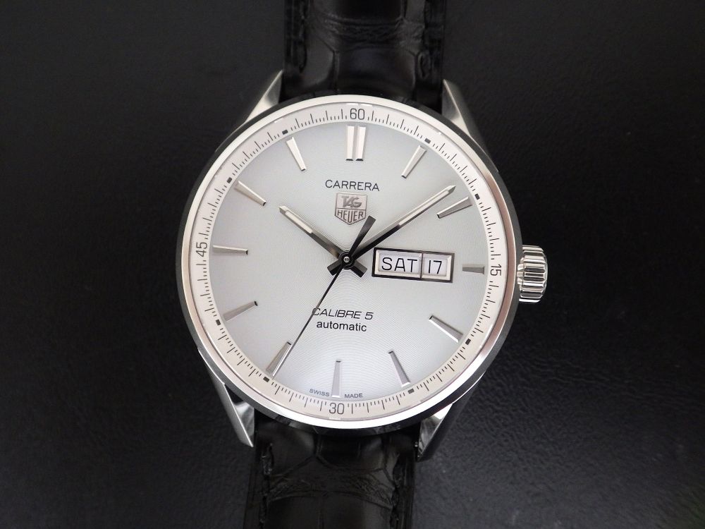 修理実例　タグホイヤー　カレラ　キャリバー5　デイデイト　WAR201B-1　CASE#14398