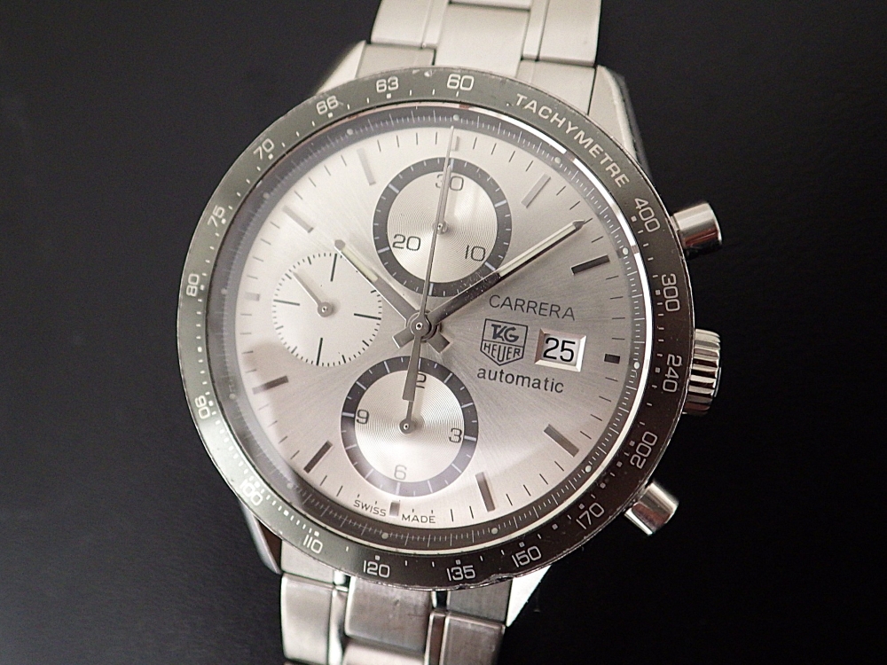 修理実例　タグホイヤー　カレラ　タキメータークロノ　CV2011-0　CASE#14393