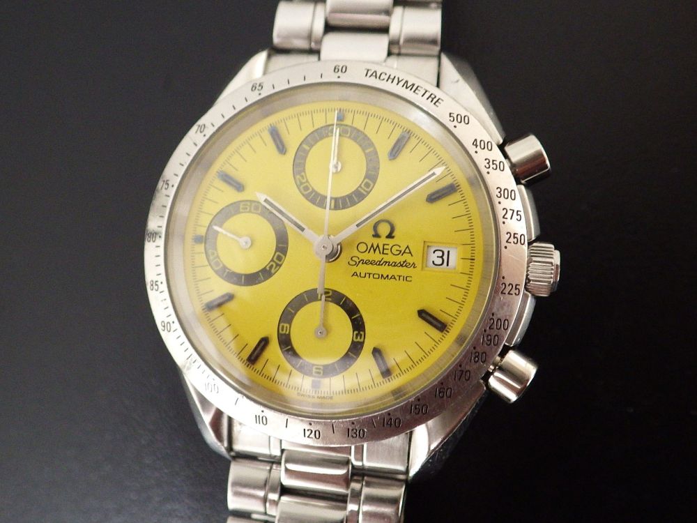 修理実例　オメガ　スピードマスターデイト　シューマッハ　3511-12　CASE#14416